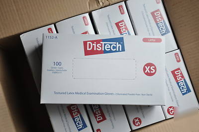 9 boxes distech of vinyl powder free examination gloves