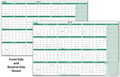2010 and 2011 erasable wall calendar planner 