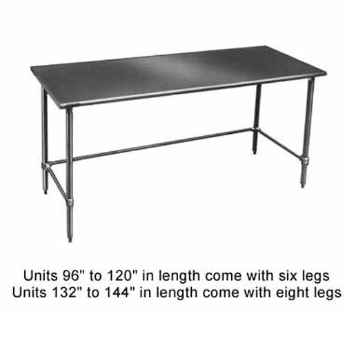 Eagle T3048GTB work table, stainless steel top, galvani