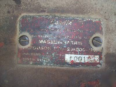 Massey harris ferguson hydraulic pump unit allis c b