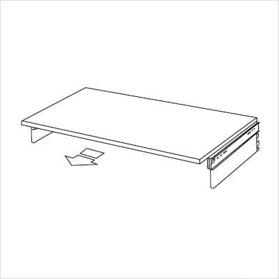 Mayline arc rotary file: pull-out reference shelf
