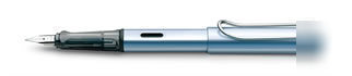 New lamy al star aluminium fountain pen silverblue fine