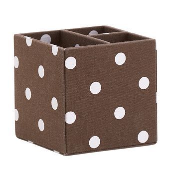 New pottery barn teen dottie brown pencil holder desk