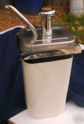 Vintge coorsite porcelain soda fountain syrup dispenser