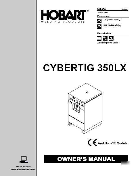 Hobart cybertig 350LX owners manual