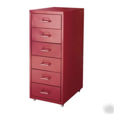 New ikea drawer unit on casters red 