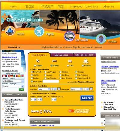 >>$3,650/month top travel/business website+domain name