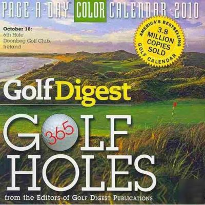 New 2010 golf digest 365 holes daily box desk calendar