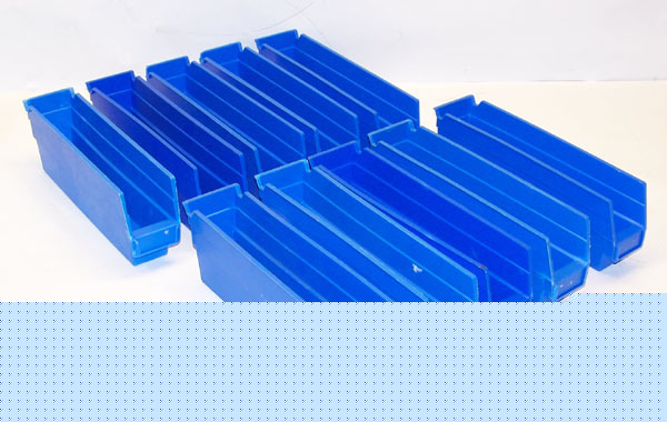 10 akro-mils blue modular storage bin box 4 x 2 x 12