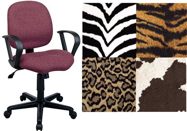 Animal print bobcat zebra tiger or palomino desk chairs