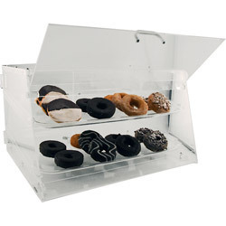 Bakery pastry donut display case - 2 shelves cabinet