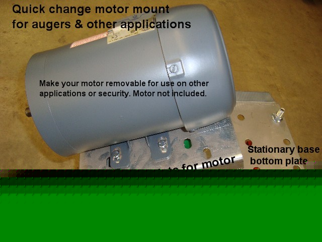 Quick attach electric motor mount kit jet flow augers 