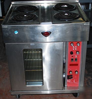 Wells half size convection oven 4 burner cooktop oc-4TC