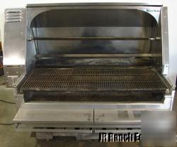 Woodstone charbroiler and single spit rotisserie combo