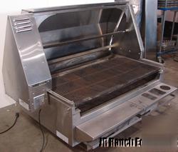 Woodstone charbroiler and single spit rotisserie combo