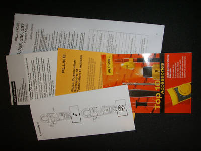  true rms fluke 337 clamp meter, extra probes ,pouch