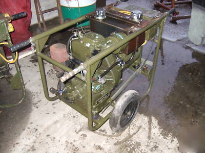 Lister petter diesel generator 4.5 kva keystart ex army