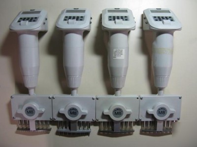 Lot of 4 rainin edp electronic digital pipettes M8