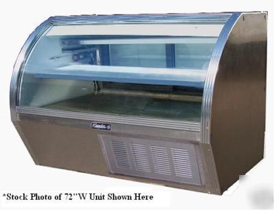Leader curved glass counter refrigerated deli case 96