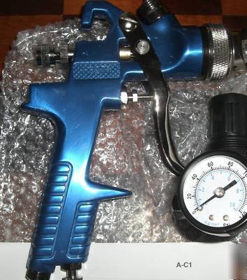 New tool force a-C1 50 psi 2-in-1 hvlp spray gun blue 