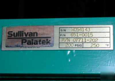 2001 sullivan palatek air compressor