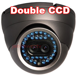 Cctv vandal proof dome camera w/ double ccd 520/600TVL