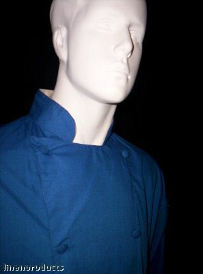 Coat chef jacket small baker cook catering navy blue ss