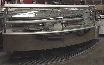 Cof italia refrigerated curved glass deli merchandiser