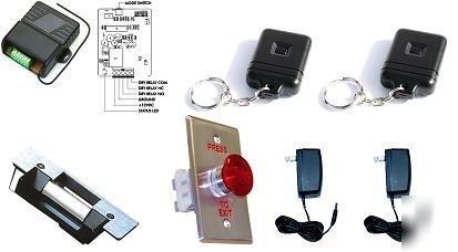 Electric strike door lock with wireless remote