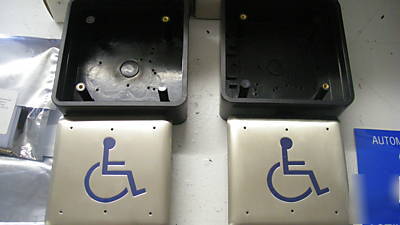 Lcn bea handicapped door push plates and boxes