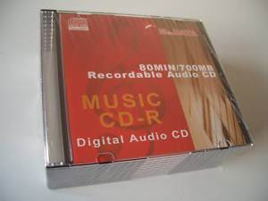 Pack of 10 blank discs 80MIN 700MB recordable audio cd