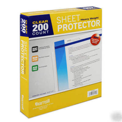 New 200 samsill clear sheet protectors brand fast ship