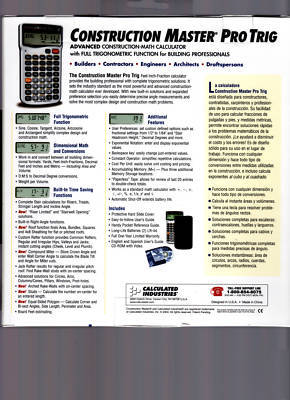 Construction master pro + trig 4080 calculated industri