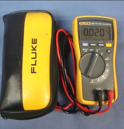 Fluke 116 true-rms digital multimeter temperature tool