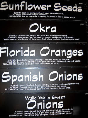 Huge lot of grocery store produce display signs lot# 2