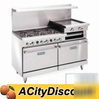 New imperial 60IN restaurant range 6 gas burners & oven