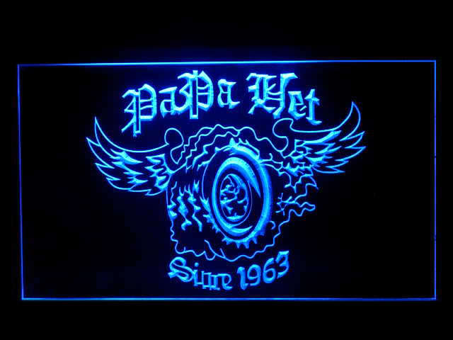 P040B metallica papa het bar pub beer light sign