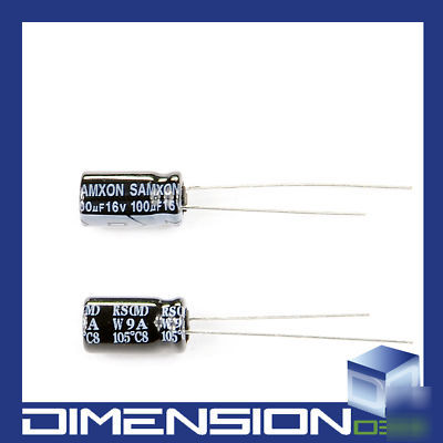 Samxon rs 16V 100UF electrolytic D6.3X11 capacitor X10