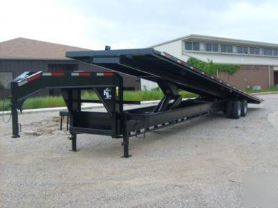 New kerrbilt 40' gooseneck flatbed container trailer 