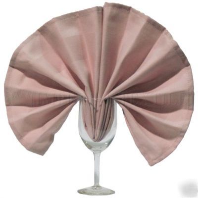 New lot 30 restaurant wedding napkins blush satin band