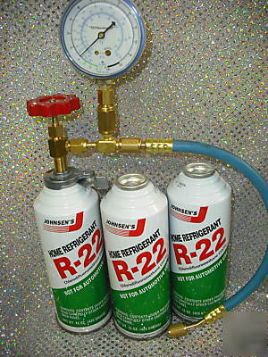 R22 refrigerant r-22 *recharge kit check & charge gauge