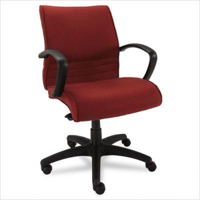 Rici ii thin profile executive mid back chair burgundy