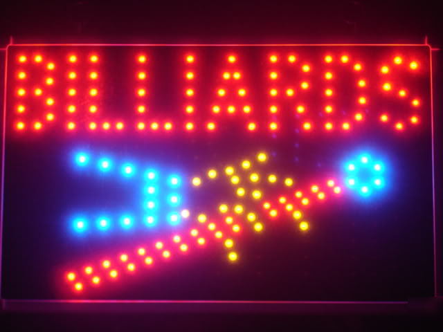 LED013-r billiards pool led business neon light sign
