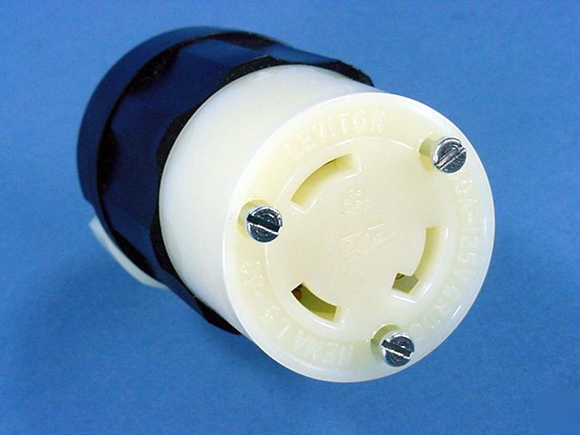 Leviton L5-30 locking connector plug turn lock 30A 125V