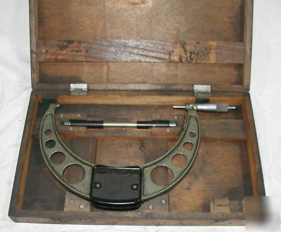 Mitutoyo 8-9 inch micrometer. with case & standard.
