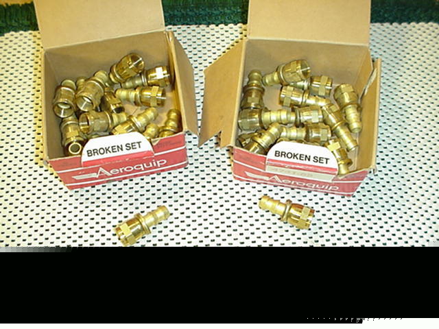 New 34 aeroquip 4741-6B brass socketless hose fittings 
