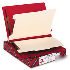 Smead colored end tab classification folders with 2 di