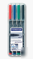 Box of 4 staedtler lumocolor superfine perm.marker 
