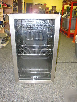 Edgestar black & stainless cooler glass front BWC120SS