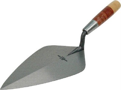 Marshalltown wide london brick trowel w/ leather handle